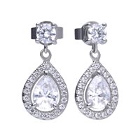 Ohrringe Diamonfire Dame Brilliant in Silber Zirconia 62/1474/1/082 - 62/1474/1/082